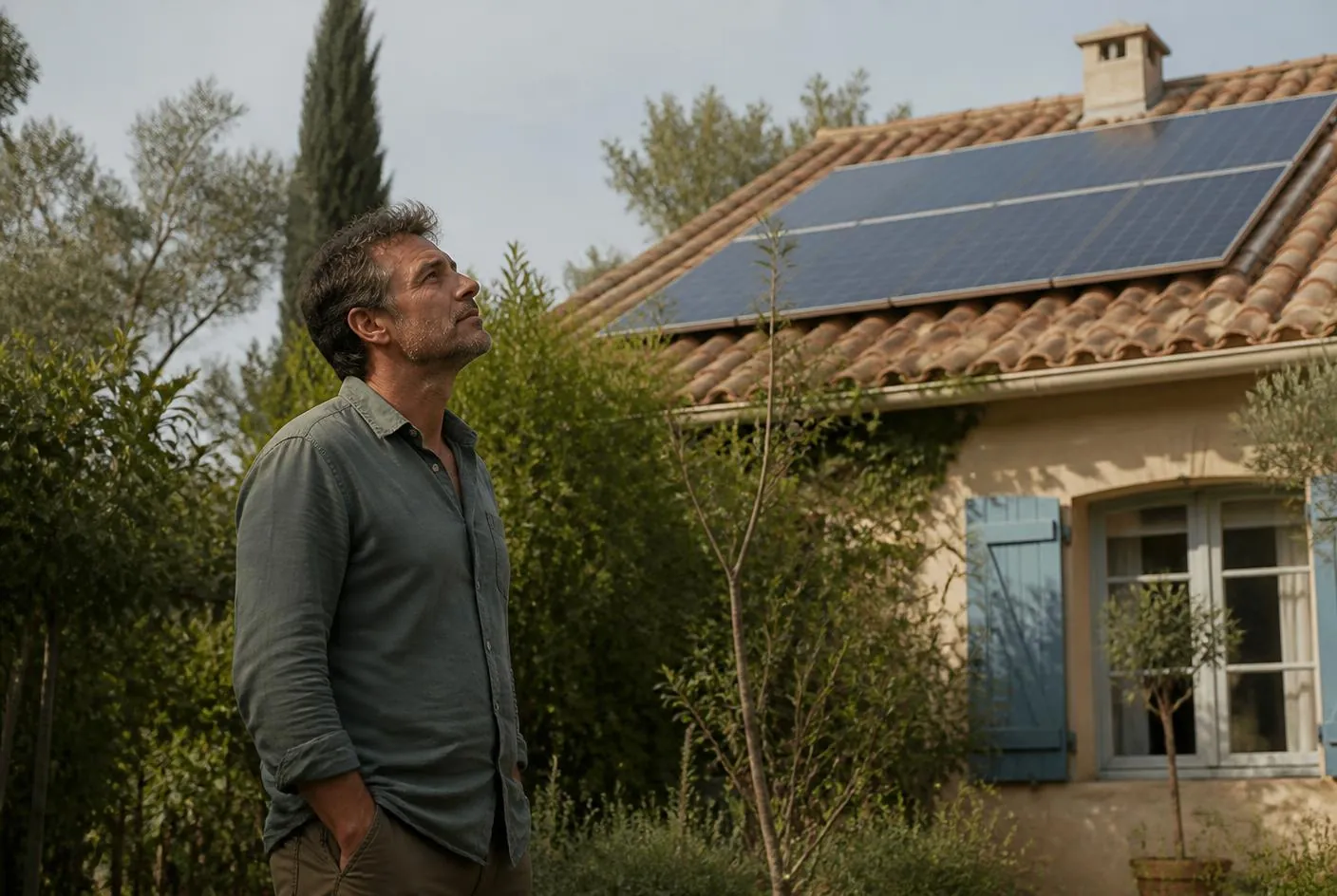 Particuliers découvrant le potentiel solaire de leur maison